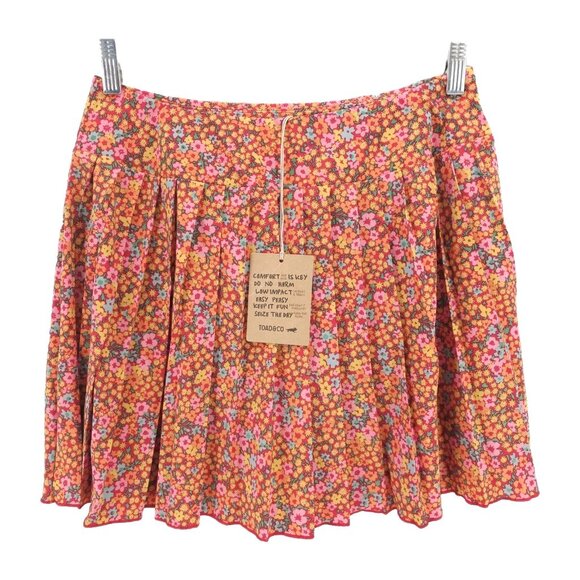 Toad&Co Pants - NWT TOAD & CO Sunkissed Pleated Skort Taffy Floral Print Size MEDIUM